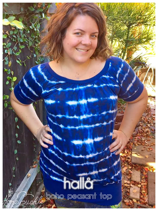 boho peasant top for women