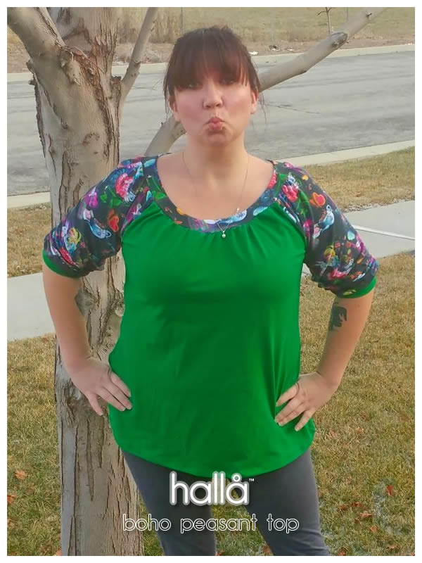 boho peasant top for women