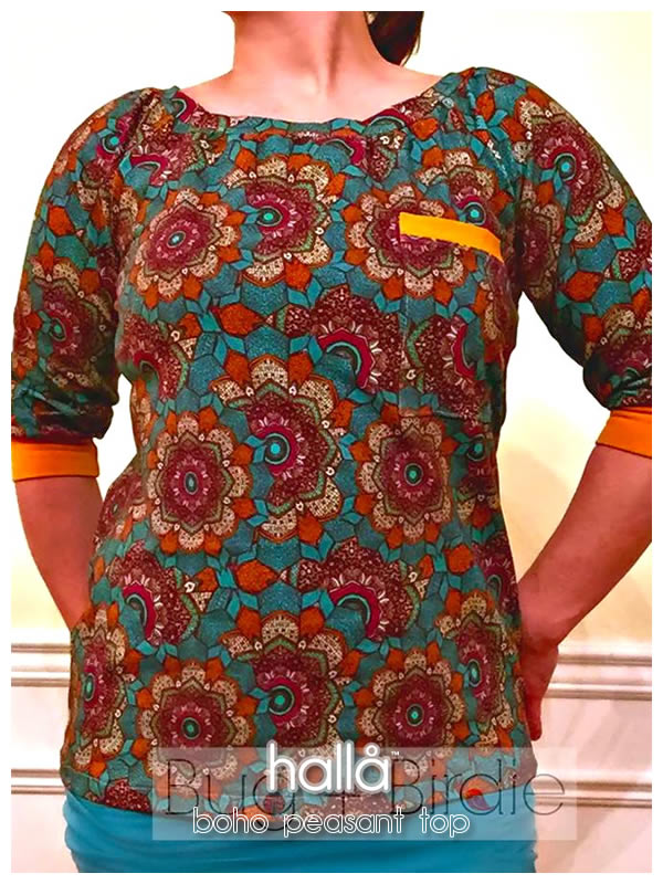 boho peasant top for women